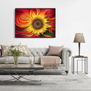 Painting By Numbers Kit DIY Vortex Sunflower Canvas Oil Art Picture Ornamen
