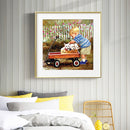Full Round Drill Diamond Painting Little Boy Car 5D DIY Handmade Mosaic Crafts