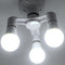 3PC 3 in 1/4 in 1/5 in 1 E27 to E27 Base Socket Splitter LED Light Lamp (B)