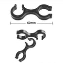 Portable Trekking Pole Walking Stick 8 Shaped Clip Clamp Accessory Black Newly