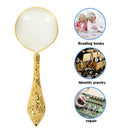 Reading Inspection Jewelry Loupe Carved Handheld Magnifier Magnifying Glass Lens