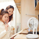 Rechargeable Summer Desktop Cooling Electric Foldable Fan with LED Night Light