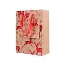 Bag With Handle Kraft Paper Gift Box Cake Package Christmas Gift Bags Elk