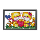 14CT DIY Baby Bear Stamped Partial Cross Stitch Kit Art Embroidery Handicraft
