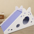 Assembled Hamster Slide Toys Guinea Pig Hamster Cage House Nest (Purple) Newly