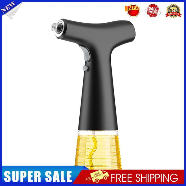 Electric Olive Oil Spray Bottle Soy Sauce BBQ Kitchen Vinegar Jar (Black)