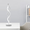 Spiral Wave LED Table Lamp Modern Desktop Decorative Lamps (EU Cool White) Newly