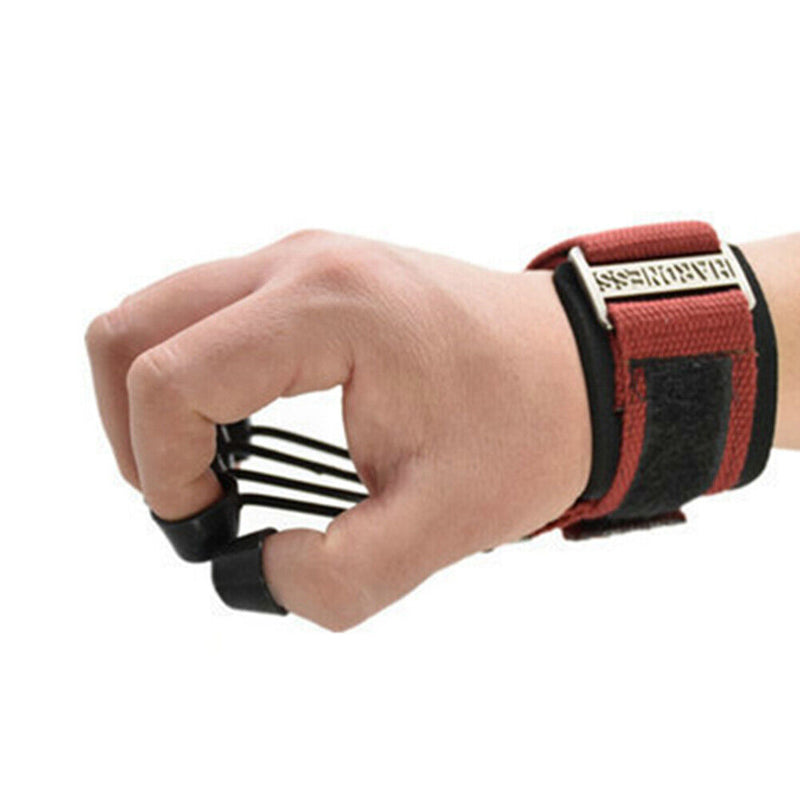Finger Flexion Extension Training Device Strength Trainer (Red 60 Pound)