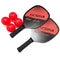 #A 2pcs Peak Paddles Rackets + 4 Balls Set for Women Men Outdoor Sports Supplies