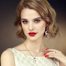 4pcs/set Christmas Elk Necklace Rings Bracelet Earrings Festival Jewelry Gift