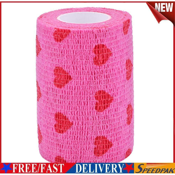 Pet Dog Cat Elastic Bandage Non-woven Pet Self Adherent Wound Tape (L) #F