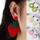 1Pair Party Jewelry Fashion Summer Cherry Ear Stud Fruit Earrings Dangle