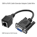 1set DB9 Male Female to RJ45 Female Cable Extender Adapter Converter