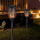 Outdoor Garden Solar Flame Light Waterproof LED Torch Lamp for Yard (1pc)