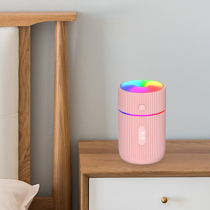 Portable Colorful Mini USB Car Humidifier Mist Maker Air Purifier (Pink)