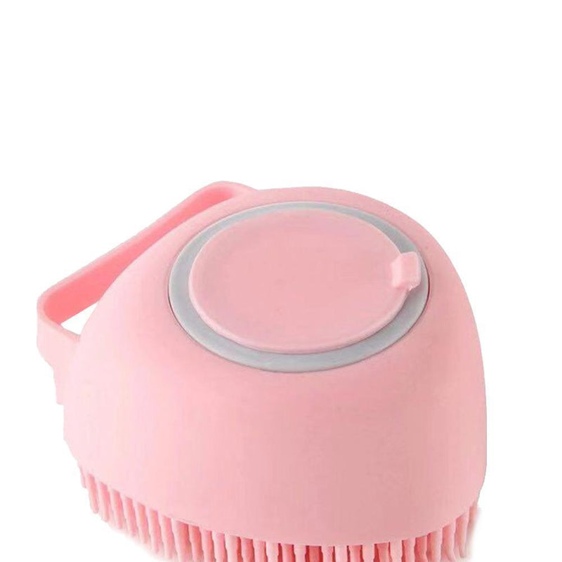 Soft Pet Dog Bath Shower Shampoo Brush SPA Massage Clean Scrubber (Pink)