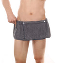 Microfiber Soft Wearable Bath Towel Short Pants Beach Gym Shorts (Grey)