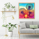 Full Embroidery Cotton Thread Cross Stitch 11CT Counted DIY Sunset Dandelion Kit