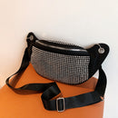 Trendy Chest Bag Rhinestone Fashionable Women Fanny Pack Nylon for Lady Sho
