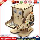 Wooden Robot Eating Coin DIY Educational Physics Experiment Toys for Kids Newly