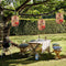 Solar Lantern Chinese Japanese Print Hanging Outdoor Garden Party Light (I)