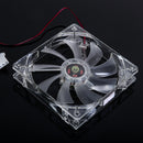 LED Light CPU Cooling Fan Computer PC Clear Case Quad 12CM Heatsink Yellow Newly
