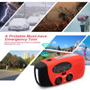 2000mAh Portable Hand Crank FM AM WB NOAA Radio Solar Radio Torch (Red) Newly