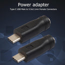 2pcs USB 3.1 Type C USB-C Male to 5.5x2.1mm Female DC Power Charging Adapter