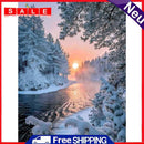 Diamond Painting Snow Scene Full Round Drill Rhinestone Picture