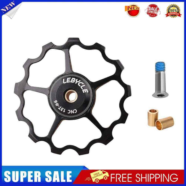 LEBYCLE 13T Bike Rear Derailleur Pulley Guide Bearing Jockey Wheel (Black)