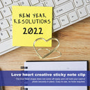 10pcs Love Heart Shaped Card Holder Metal Table Number Photo Business Card