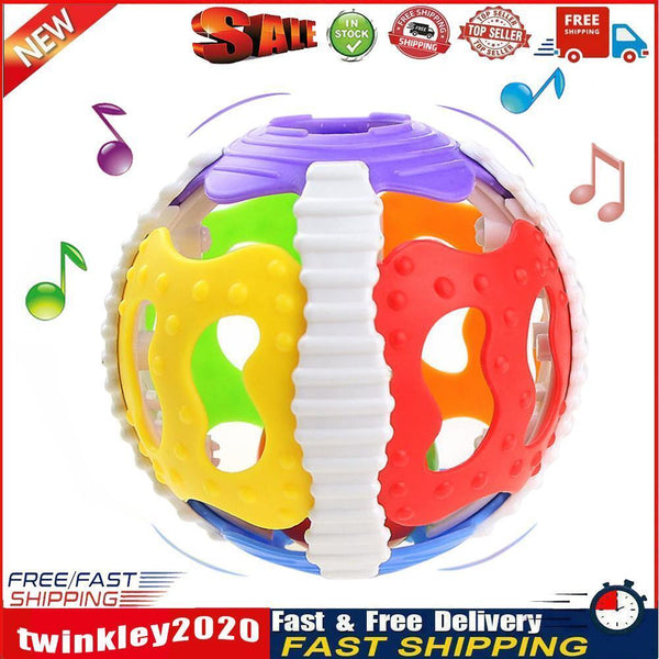 Soft Rubber 0-1Y Baby Rattles Little Loud Bell Ball Grasping Puzzle Toys Newly