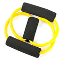 8 Word Rubber Yoga Fitness Chest Expander Rope Workout Equipment (Yellow) Newly