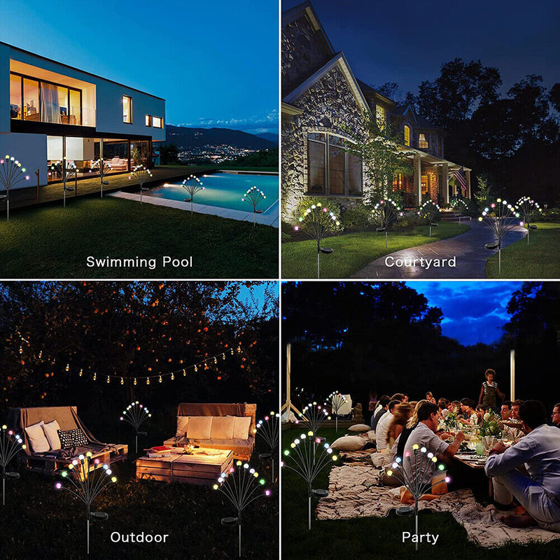 #A 2pcs Solar Led Light Ip65 Waterproof Portable Solar Light Yard Decor for Outd