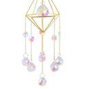 Crystal Wind Chime Moon Pendant Lighting Ball Hanging Garden Window Home Decor