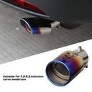Car Bent Exhaust Muffler Tip Bolt-on Slant Cut 2.5 inch ID Inlet (Blue) Newly