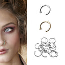 Fashion Charming Hoop Clip on Nostril Hoop Non Piercing Body Jewelry Nose Ring