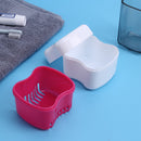 Denture Box Bathroom Travel Denture Cup False Tooth Cleaning Container (C) Newly