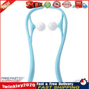 2-Ball Rolling Portable Manual Neck Massager Home Pain Relief (Sky Blue) Newly