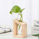 Crystal Glass Test Tube Vase Test Tube Vase Hydroponic Plants Wooden Stand