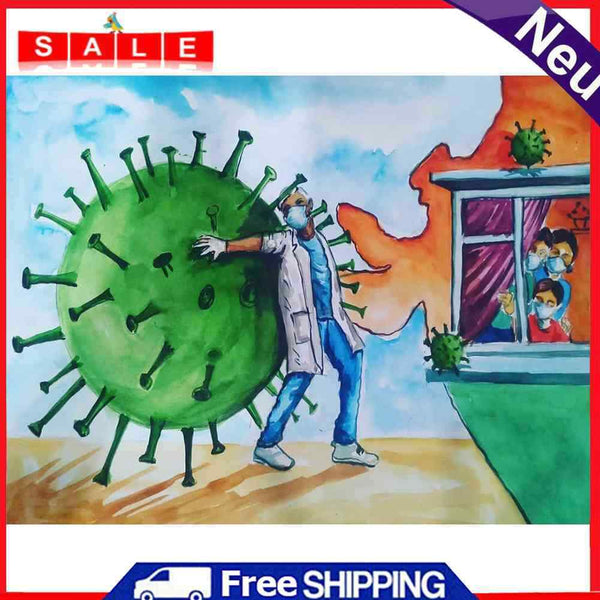 5D DIY Diamond Painting Doctors Full Round Rhinestones Mosaic Home