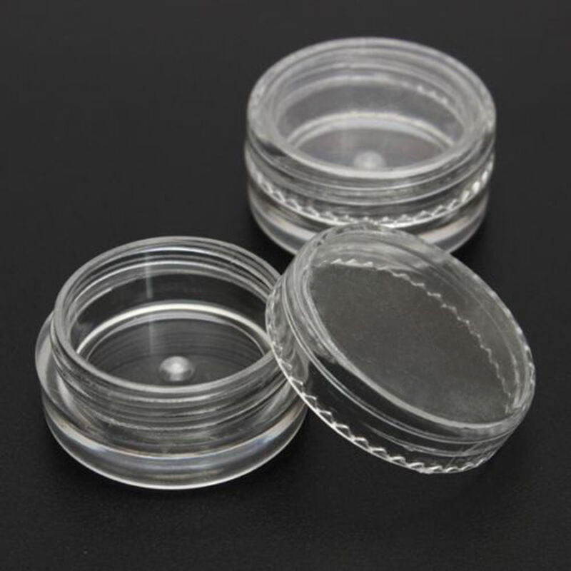 50x Plastic Empty Cosmetic Sample Container 3 Grams Jars Containers pot  hot.