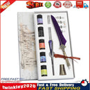 Starry Sky Fountain Dip Pen Set Gradient Color Feather Ink Pen (Purple) Newly