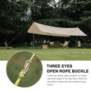 20pcs Outdoor Camping Tent Parachute Cord Rope Buckle Fastener (Black) Newly