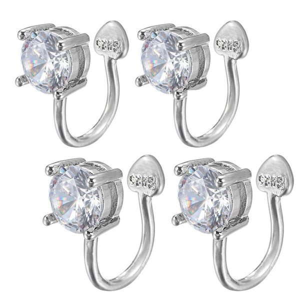 Women Men Tragus Earrings No Pierced Non Piercing Earrings Zircon Ear Cuff