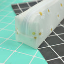 Color Pencil Box Cute Pen Storage Bag Transparent Pencil Bag Daisy Pencil Case