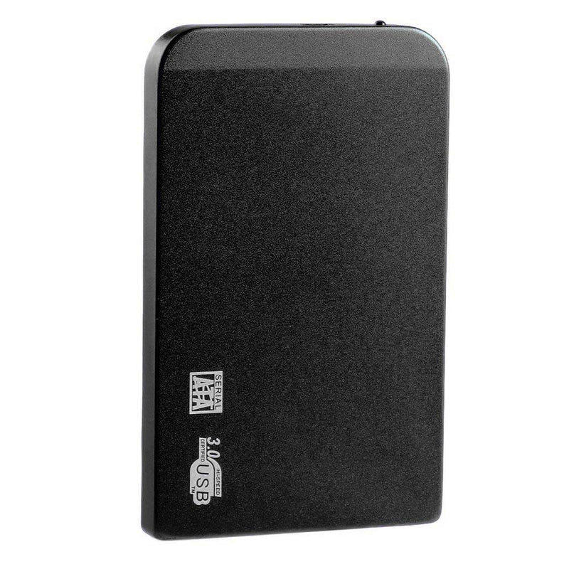 Ultra Thin 2.5in USB3.0 SATA SSD HDD Hard Drive Case Aluminum Box (Black)