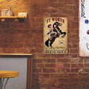 Tin Plates Wall Signs Retro Painting Riding Horse Metal Plate Poster for Bar