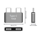 10Gbps Dual Type-C Short Extender USB Male to Female Extension Adapter Connector