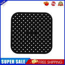 Silicone Air Fryer Liner Steamer Fry Baking Inner Oil Mats (Black Square S)